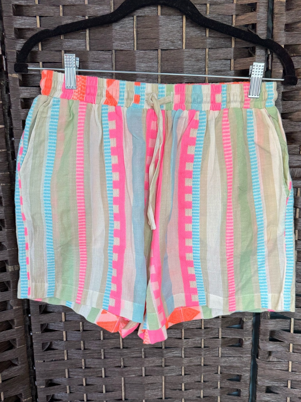 *NEW*Sz M*Elan* Cotton Blend Cover-Up
Drawstring Shorts